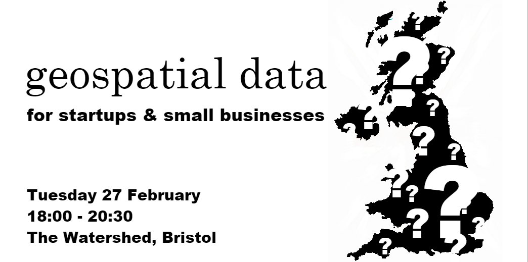 ODIBristol's tweet image. Can you help us gather data user needs to inform UK government plans to make #MasterMap more open for small businesses? Join our workshop Tuesday 27th 6pm at @wshed 
eventbrite.co.uk/e/geospatial-u…
#opendata #geospatial