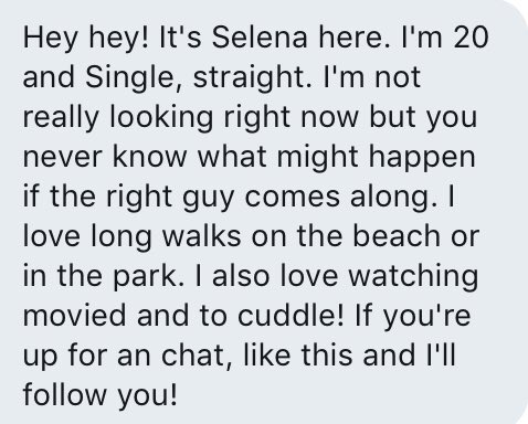 confessiontlme's tweet photo. Meet Selena! https://t.co/Pezwqr8715