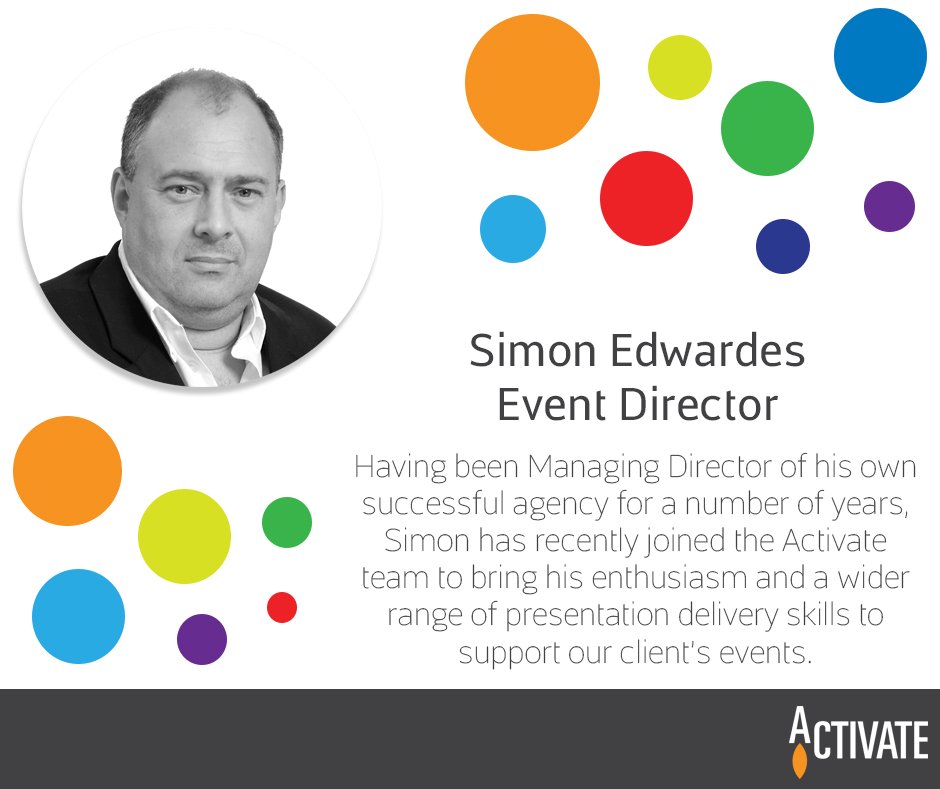 Activate_Events's tweet photo. Meet Simon Edwardes, our Event Director! #Activateyourevents #eventprofs https://t.co/AFEg60Kfmo