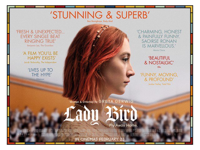 leedsfilmfest's tweet photo. Win two tickets to see any screening of Greta Gerwig's acclaimed comedy Lady Bird at the luxury Everyman Cinema in Leeds! Prize includes food &amp; bottle of prosecco, film opens Friday. For a chance to #win, RT &amp; follow before Thursday. https://t.co/8skmMj2glG