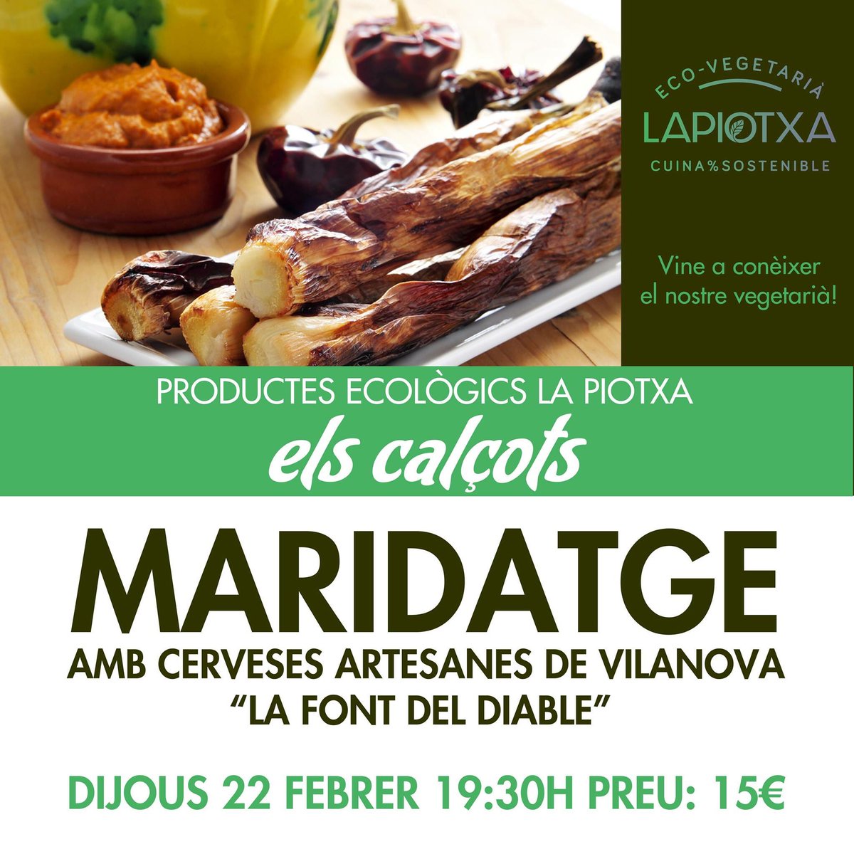 ¡Del campo al plato! La filosofia de nuestro eco-vegetariano. ¡Ven a conocerles este jueves! #lapiotxa <a href="/noemicuencaq/">Noemi Cuenca (Dietista-Nutricionista)</a>