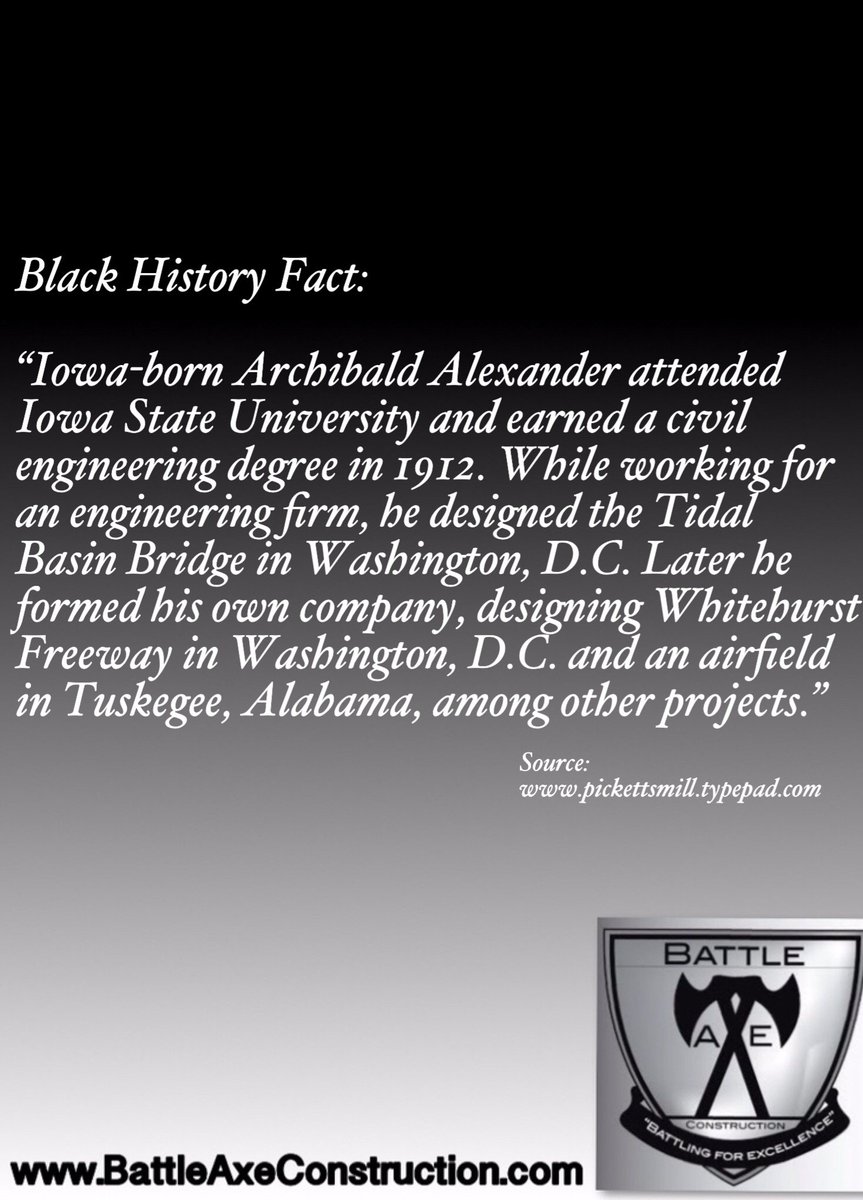 BACConstruction's tweet image. #blackhistorymonth #americanhistory #blackhistory #accomplishments #history #construction #civilengineering #building #contributions