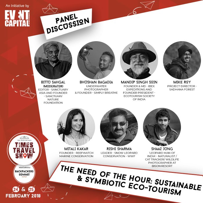 The need to travel responsibly &amp; maintain a balance with nature and wildlife will be addressed at the Times Travel Show &amp; Backpackers Summit by these noteworthy names in a prominent panel discussion on February 24 &amp; 25.

#TimesTravelShow2018 #MeetTheWorld