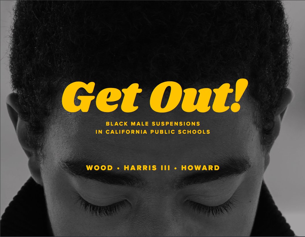 DrLukeWood's tweet photo. New Report "GET OUT" highlights the most dangerous learning spaces for Black males in California public schools based on egregious suspension patterns. https://t.co/GtnDdMikCF

#BlackMindsMatter #SunkenPlace #BlackLivesMatter https://t.co/D32635Z3Ih