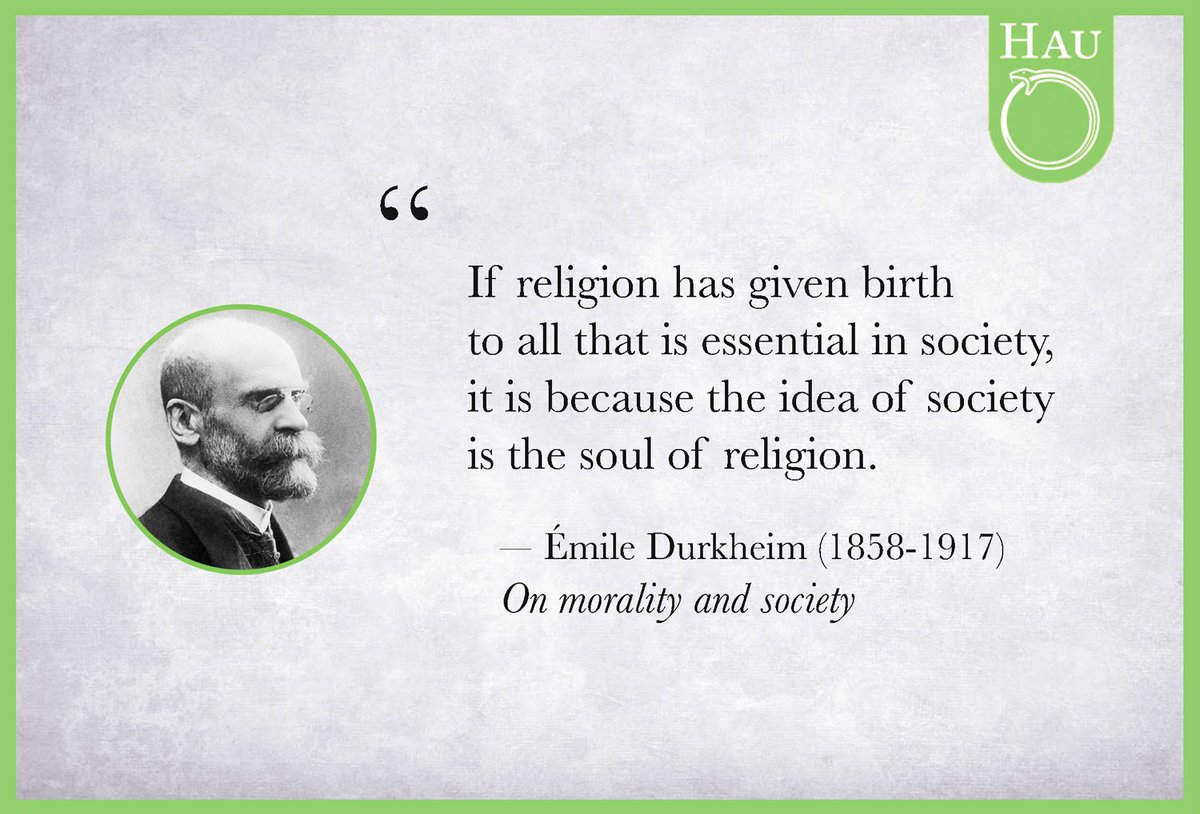 Émile Durkheim on religion and society. For a great short lecture on Durkheim's text The Elementary Forms of Religious life, visit bit.ly/2ok76BH