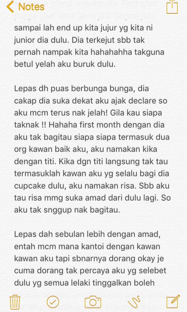 HatiSadoKe's tweet photo. "Aku takut dia sebarkan gambar aku. Aku nak bebas. Tapi aku sayang dia. Apa yang patut aku buat?" https://t.co/T5I1gw02jn