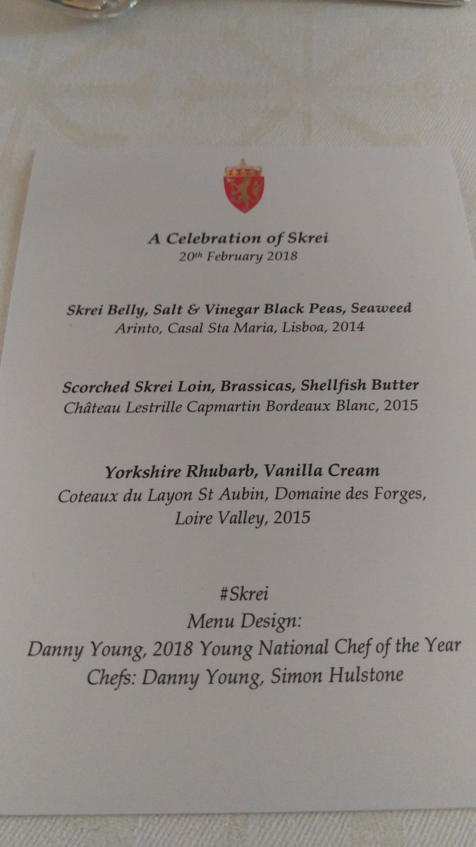 wildfoodboy's tweet photo. Great to be celebrating the arrival of the #Skrei season at a lunch at the Norwegian embassy with @Hulstone @michelrouxjr as well many more @NorwayinUK @norwayseafood https://t.co/bnpkjcMQsF