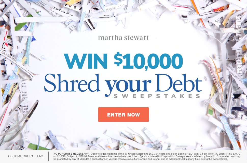 WynZyn's tweet photo. Shred Your Debt $10,000 Sweepstakes: 
https://t.co/w8VWPfDqHp
Ends: February 28, 2018.
.
.
.
#sweepstakes #giveaway https://t.co/CgtOtN0G97