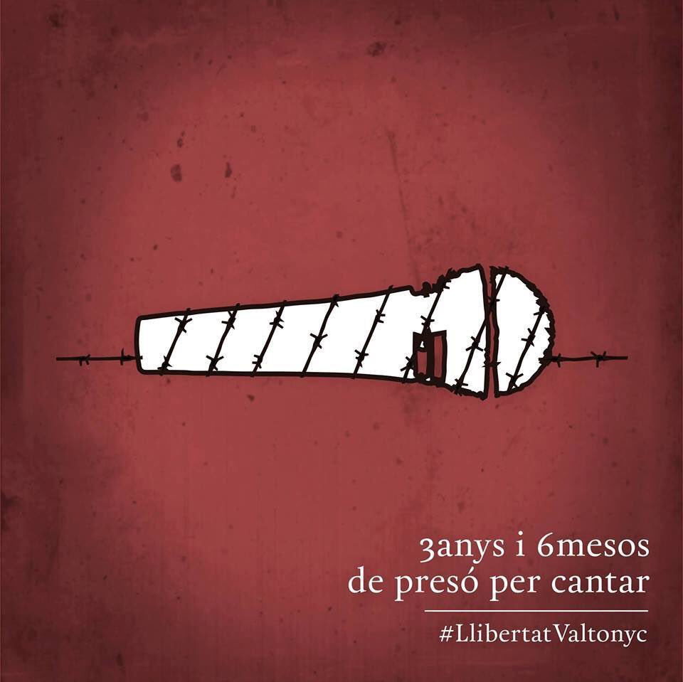 JoelComas's tweet photo. ‼️ Anar a la presó per votar o cantar, ajuda a veure que aquest Estat Espanyol està molt malalt. NO TENIU VERGONYA!!

#LlibertatValtonyc
Força @valtonyc! 💪🏽 https://t.co/XQfG2tw4zr