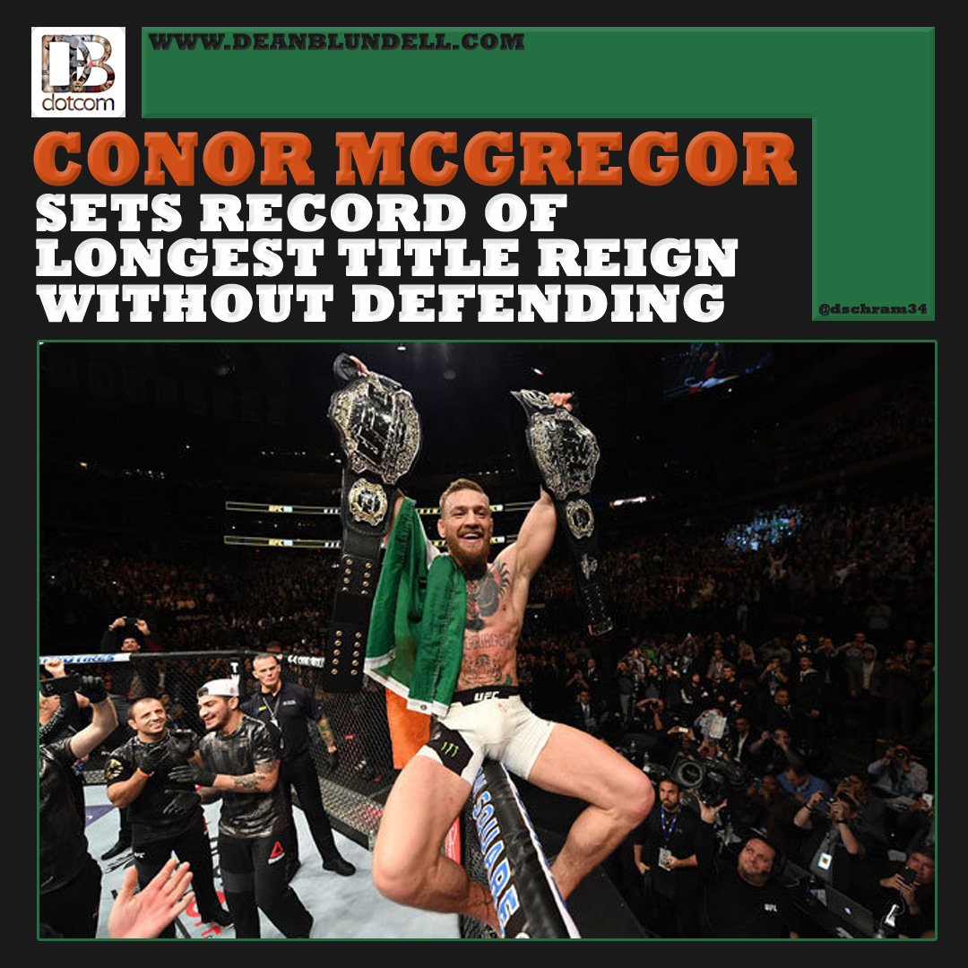 tailgatetk's tweet photo. Conor McGregor has now gone the longest of any #UFC Champion to not defend their title: https://t.co/bkO83Rx1Qz https://t.co/HJ1fI5TrTC