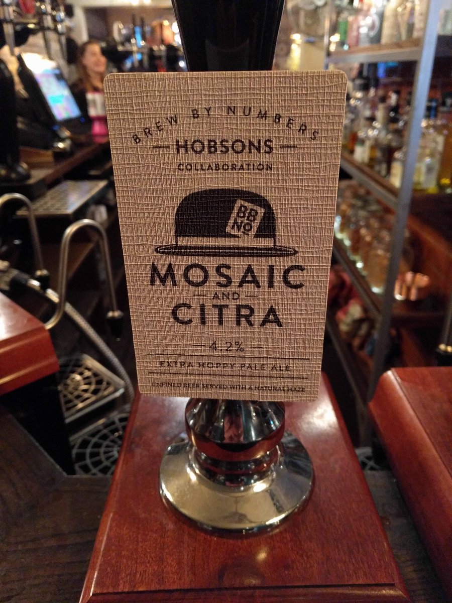 Great stuff <a href="/HobsonsBrewery/">Hobsons Brewery</a> <a href="/BrewByNumbers/">Brew By Numbers</a> best cask beer I've had in a while.  Found it in @PloughHarborne