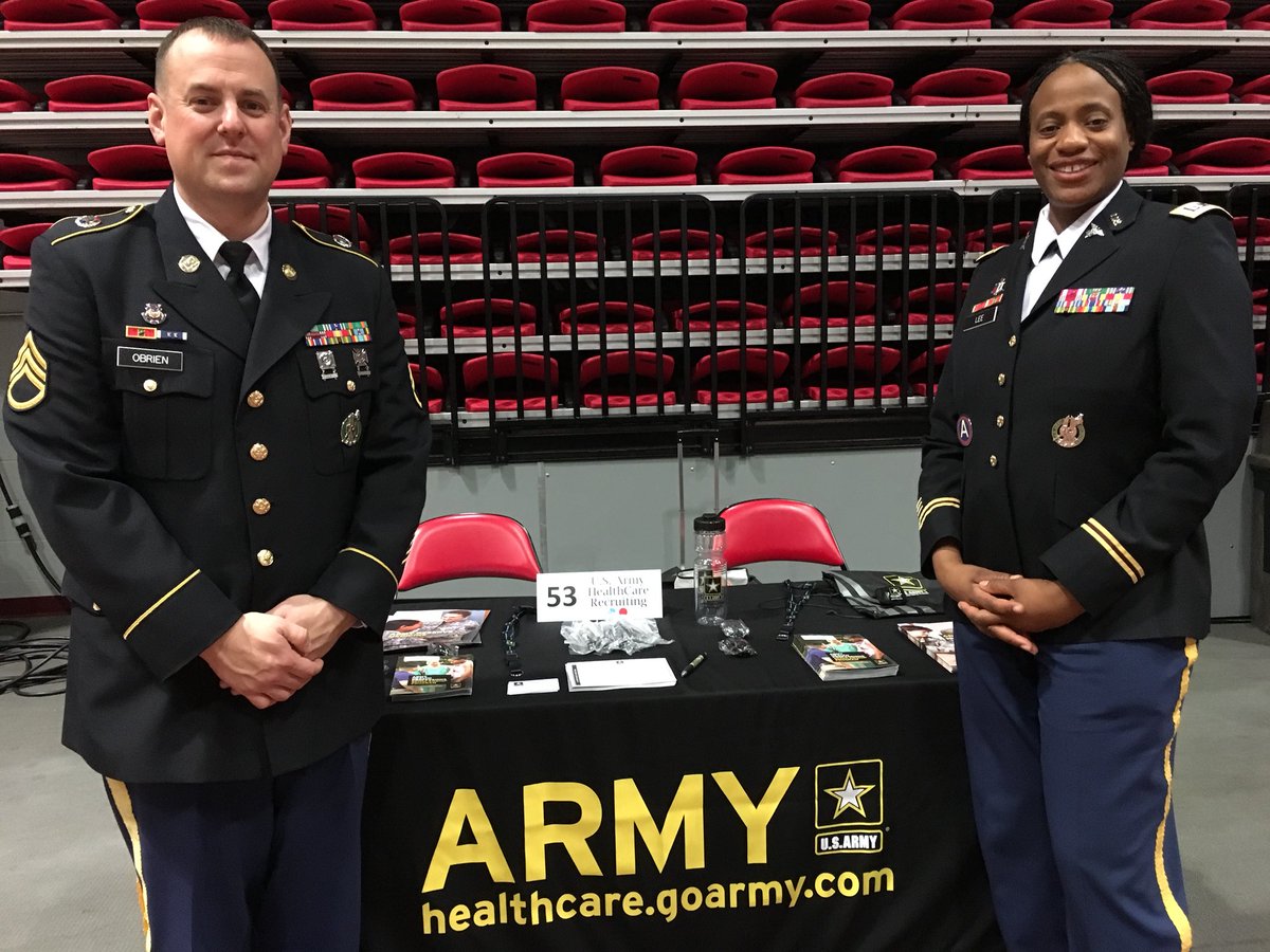 niucareers's tweet photo. Visit U.S. Army HealthCare Recruiting at Table 53 at today’s career fair at the Convo Ctr! @ArmyMedicine @MRB_USAREC @niucareers #PlatinumPartners #niucareerfairsp18 https://t.co/UZOrFi9i1z