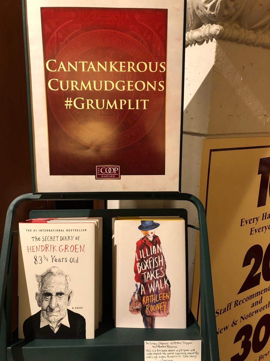 hopedellon's tweet photo. As spotted at the @harvardcoop more than a year after pub: #Grumplit! (Actually Lillian Boxfish is my hero.)
cc @KathleenMRooney @StMartinsPress https://t.co/MbL7oWYdCy