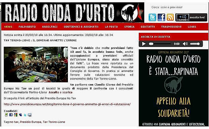clantgio's tweet photo. #RadioOndadUrto/intervista
#TAV TORINO-LIONE :IL GOVERNO AMMETTE L' ERRORE
E un pensiero di #gratitudine a #IvanCicconi nell'annivesario della morte
https://t.co/j7OVDtecGv https://t.co/PfYfOmA2fZ