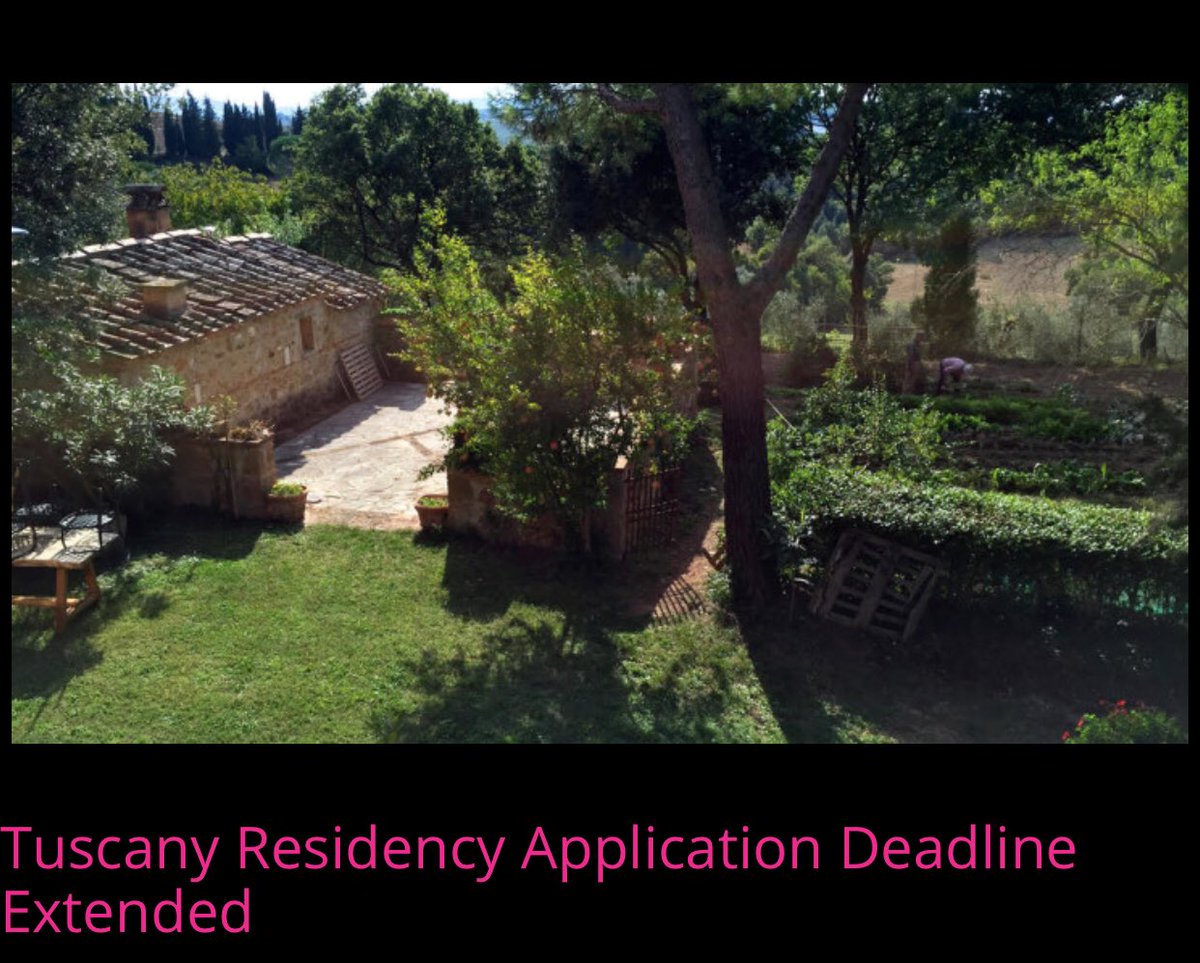 SSBpresents's tweet photo. Deadlines are extended for Some Serious Business's Tuscany Residency. Apply by March 15. 

https://t.co/iNgrBaHbXW https://t.co/4H08oN7buf