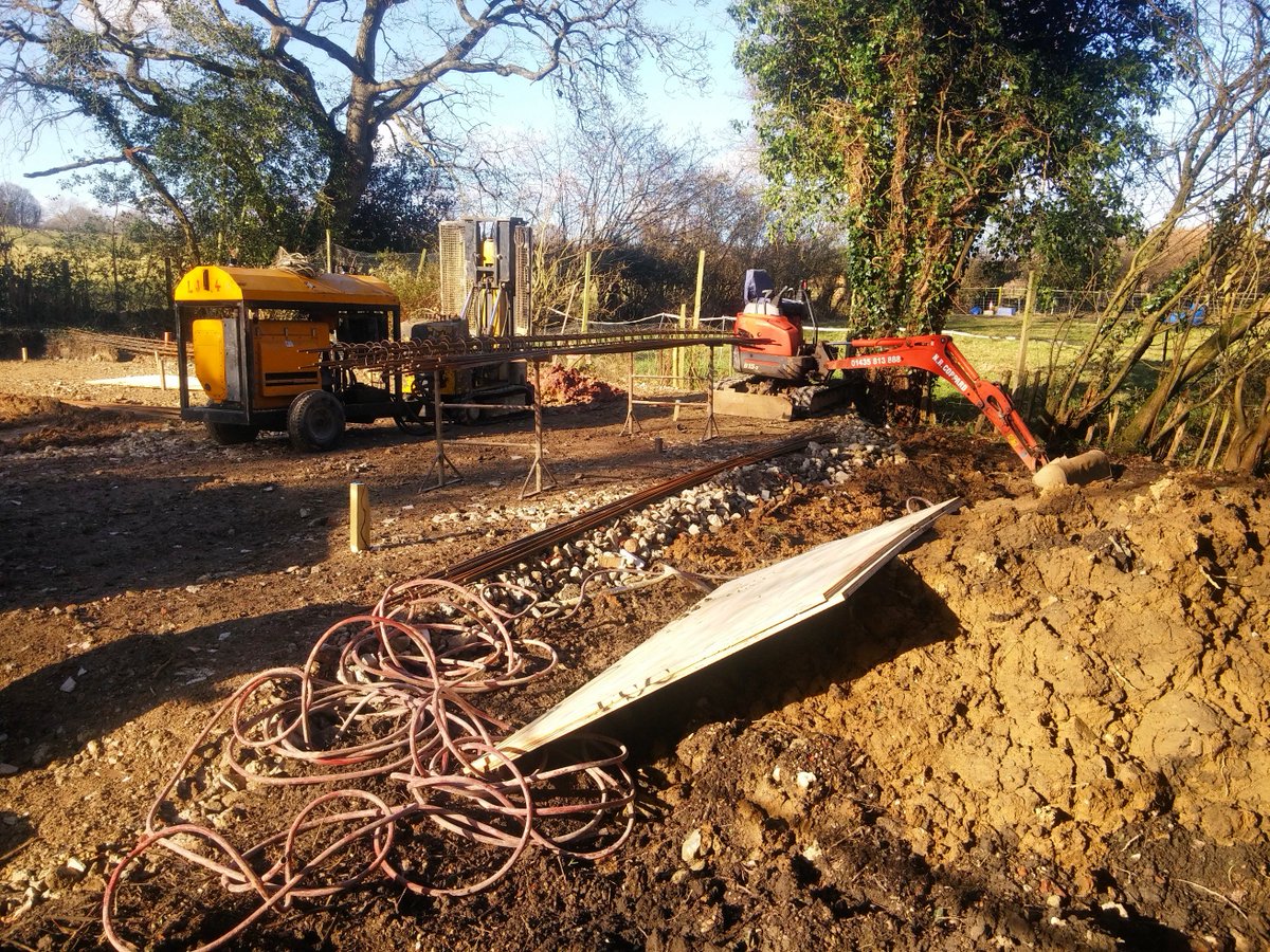 RXarchitects's tweet image. Piling works are underway for our new build sustainable house near Bixley woods #sustainabledesign #muddywork #ruraldesign