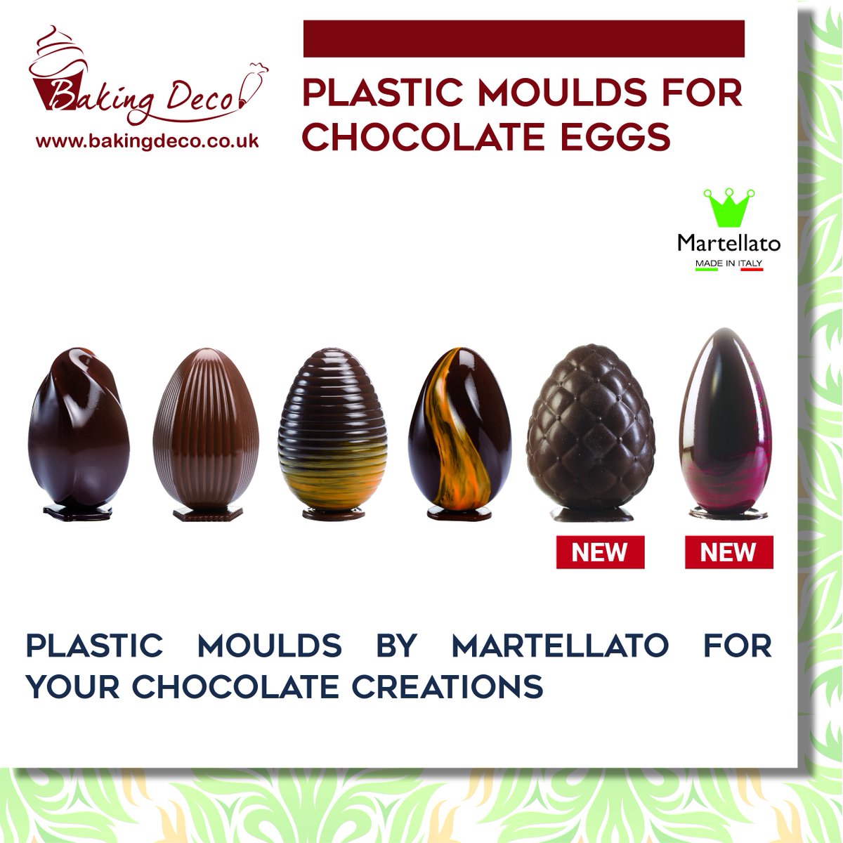 BakingDeco's tweet image. Get ready for #Easter Using Martellato plastic chocolate moulds you can create beautiful Easter eggs with various textures. Check for more: bakingdeco.co.uk/catalogsearch/… #chocolates #CookingWithLove