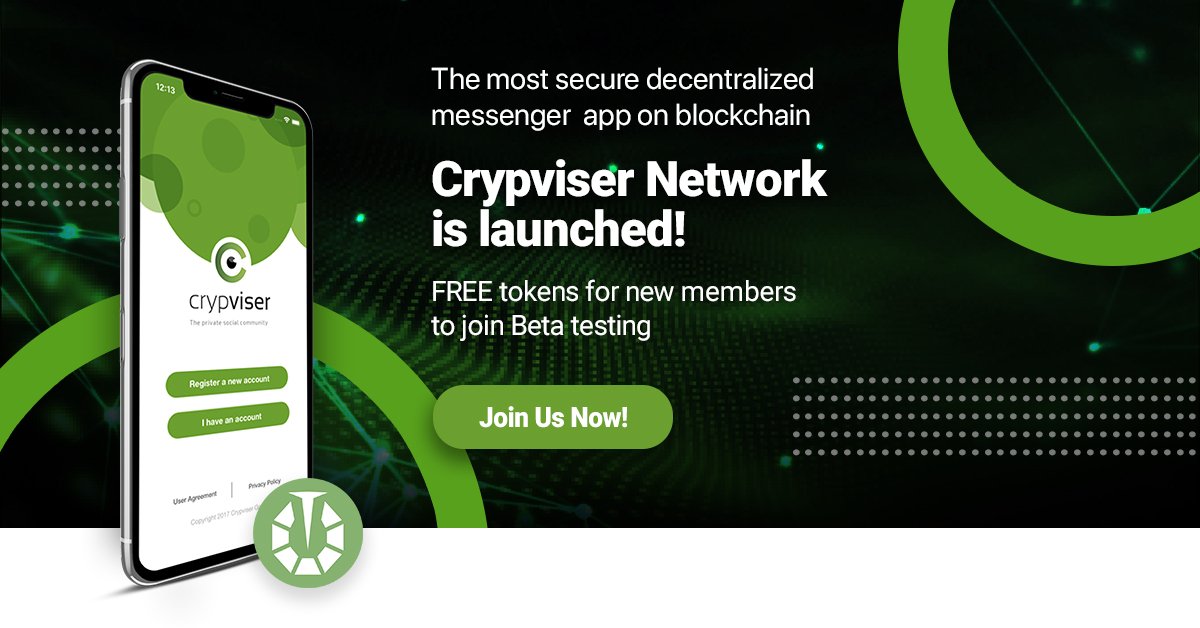 crypviser's tweet image. The most secure decentralized communication platform Crypviser is pleased to announce an unprecedented and massive promo event “FREE tokens for new members”!

Learn more: medium.com/@crypviser/the…

#crypviser #cvcoin #messenger #security