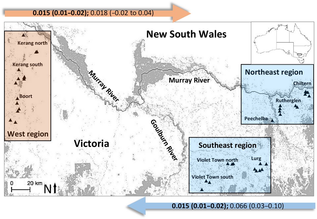 ESAEcosphere's tweet image. Impacts of #habitat loss &amp;amp; #fragmentation on #geneflow in a threatened #bird. #Australia #landscapeecology #GreyCrownedBabbler #populationecology

onlinelibrary.wiley.com/doi/10.1002/ec…