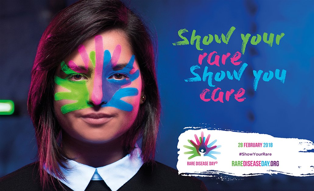 TGenC4RCD's tweet photo. Join the Rare Disease Day 2018 Thunderclap campaign to Show Your Rare &amp; Show You Care. On February 28, a message will be shared simultaneously from all social media counts of those who sign up. Let's show we #careaboutrare and sign up today! https://t.co/tnKSmkR4OJ https://t.co/Uf7wd5ROiG