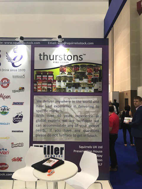 ThurstonsUK's tweet photo. #Thurstons are at #Gulfood! Be sure to visit @SquirrelsUk on stand S-N58 at the British pavilion. #TuesdayThoughts #event #exhibition #FMCG #wholesale https://t.co/ULlTFB4htA