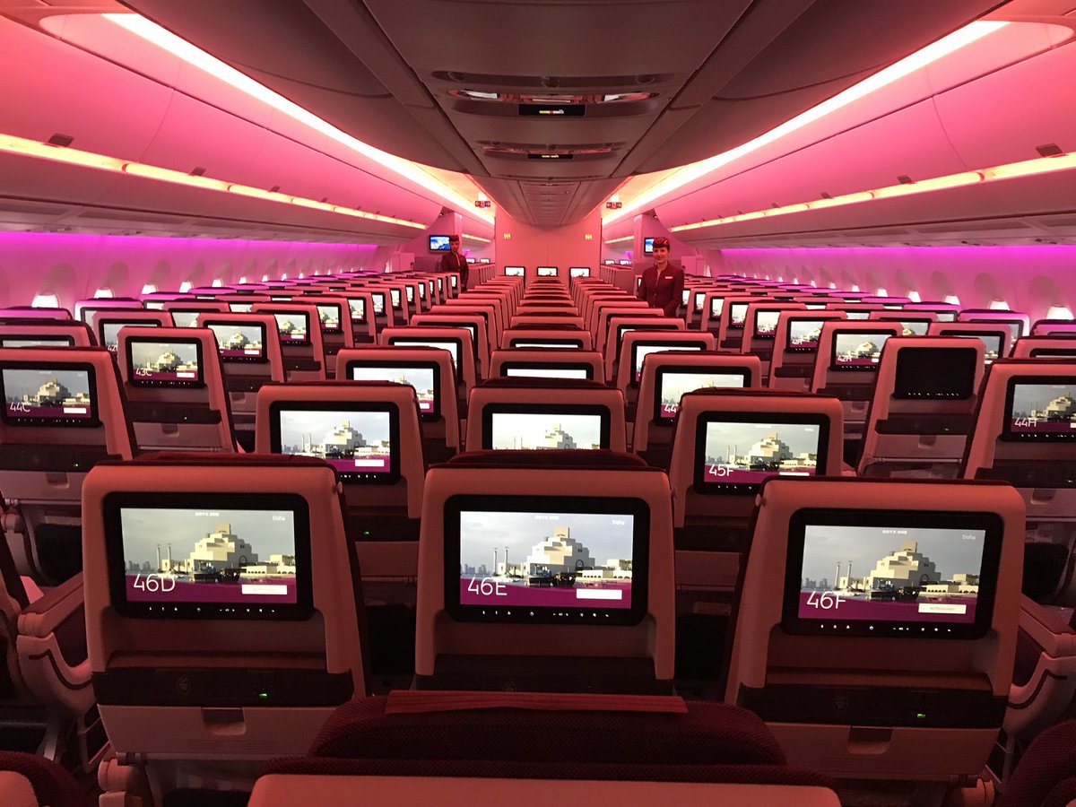 Flight-Report on Twitter: "Welcome aboard @qatarairways first @Airbus A350-1000.  Economy Class is fitted with @recaro_de SL3510 slimline seats and  @ThalesAerospace TOP SERIES #Firstin1000 #PaxEx https://t.co/zVX0yXzcju" /  Twitter