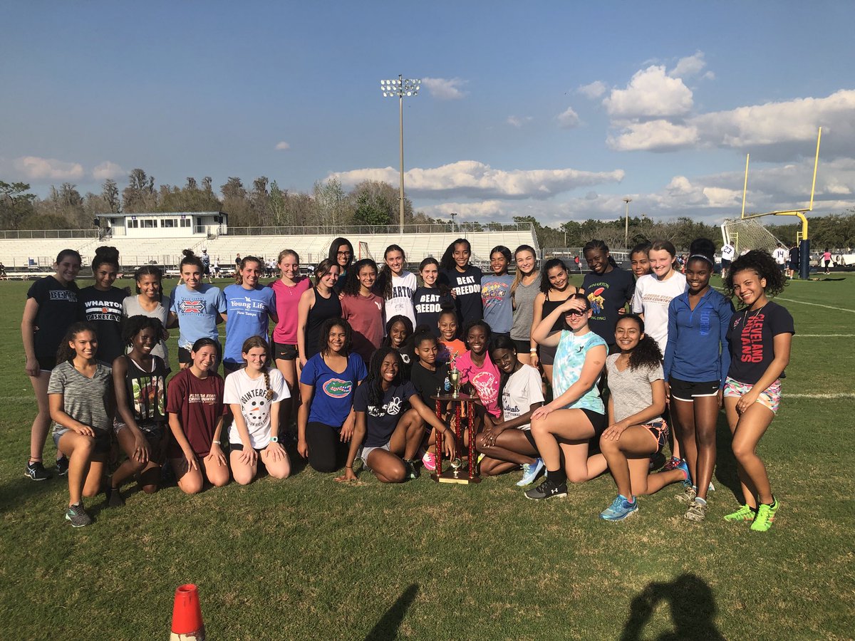Wharton Track and Field girls with their 1st Place trophy!  Congratulations Wharton girls! <a href="/BlueCrewClub/">Blue Crew</a> <a href="/WhartonWildcats/">Wharton High School</a> <a href="/whartonXC_Track/">Wharton XC & Track</a> <a href="/flrunners/">FLRunners</a>