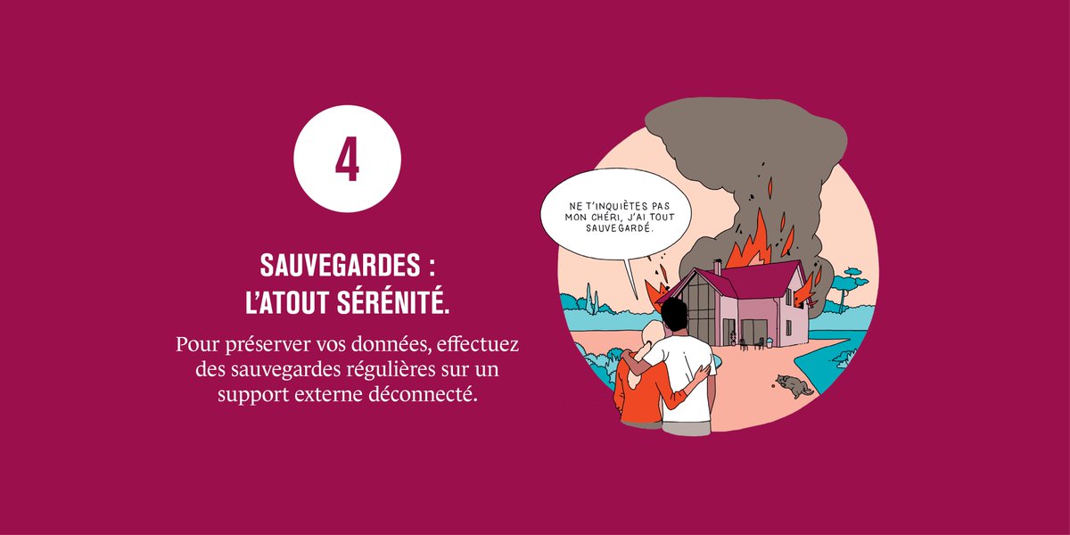 ANSSI_FR's tweet photo. #MardiConseil La sécurité du numérique est à portée de clic ! Quelques mesures simples à adopter pour devenir acteur de votre #Cybersécurité #TousSecNum
https://t.co/nvSNPL1a3w https://t.co/OfEQP73v9j
