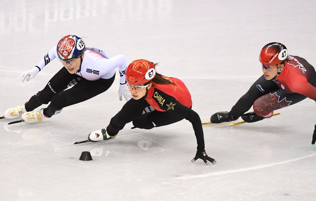 XHSports's tweet image. China was disqualified, South Korea won gold, the Netherlands had bronze in a new world record in the women's 3,000m short track speed skating relay at #PyeongChang2018