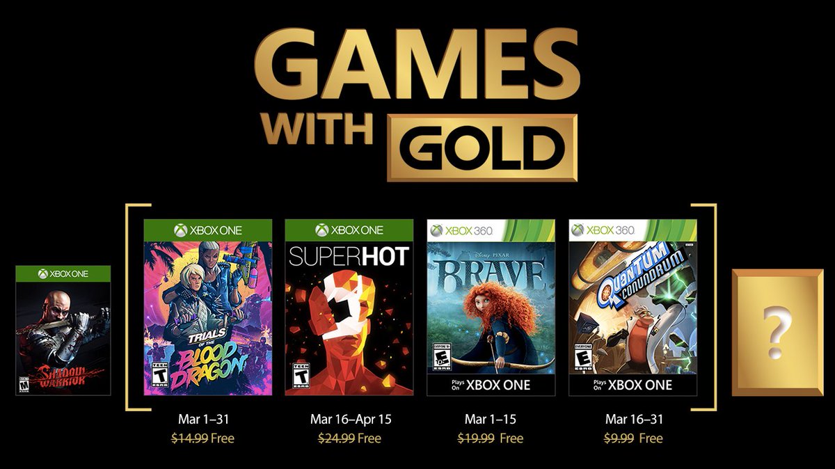 XboxFR's tweet photo. En Mars, découvrez gratuitement #Superhot et #TrialsOfTheBloodDragon grâce au #XboxLiveGold !
➡ https://t.co/tYjKH6AYyx https://t.co/H68CN08TLy