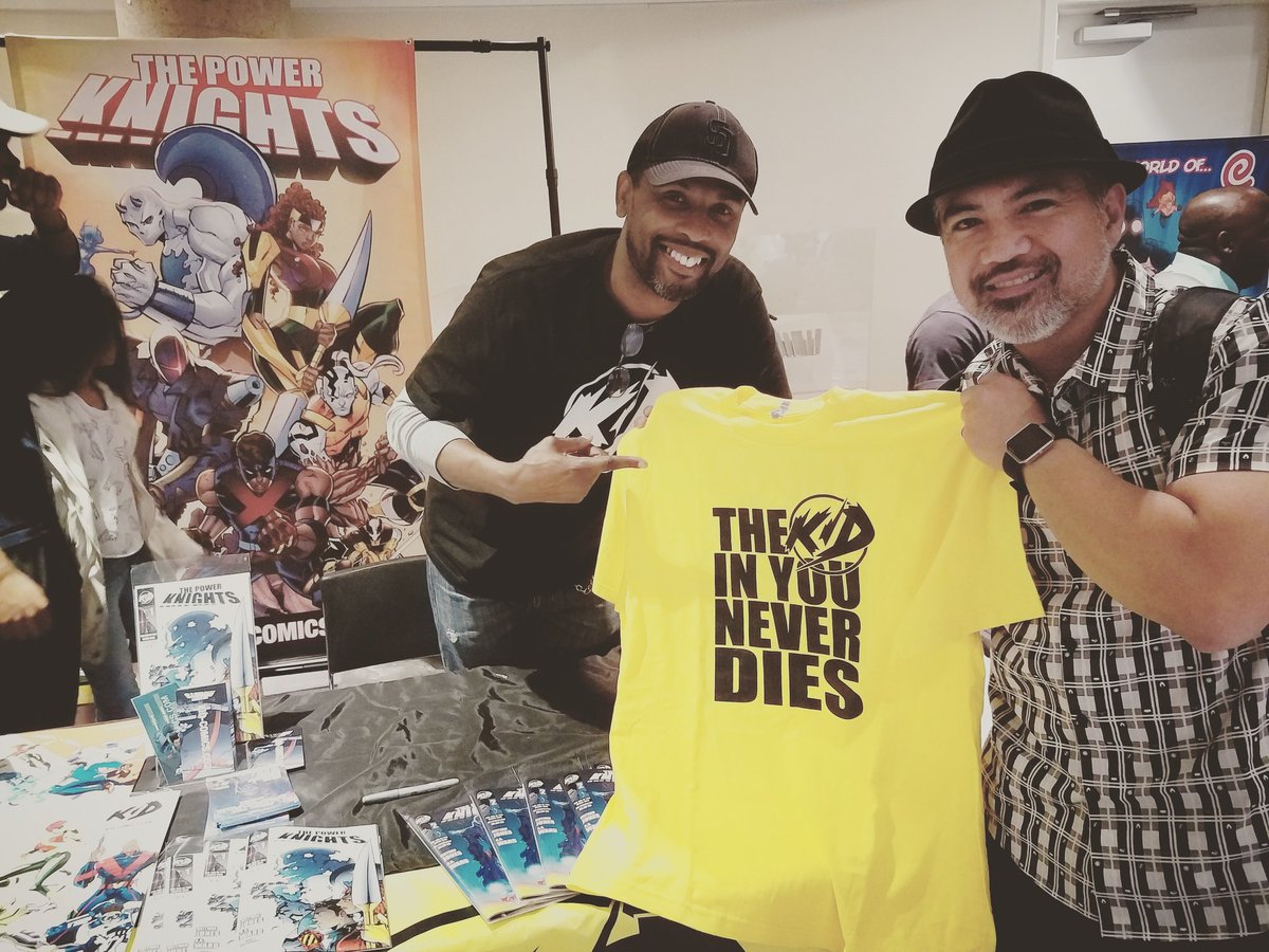 AaronNabus's tweet photo. Congratulations to Keithan Jones @KIDCOMICSKJ, owner of #KIDcomics and creator of #ThePowerKnights, for a successful inaugural Black Comix Day 2018!
It was an amazing #ComicCon...full of positivity!
#Comic #ComicBook #Comics #ComicBooks #RepresentationMatters #BLKCOMIXDAY2018 https://t.co/eljPqgw2MJ