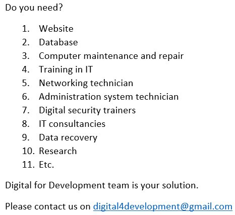 Digital4Dev's tweet image. 