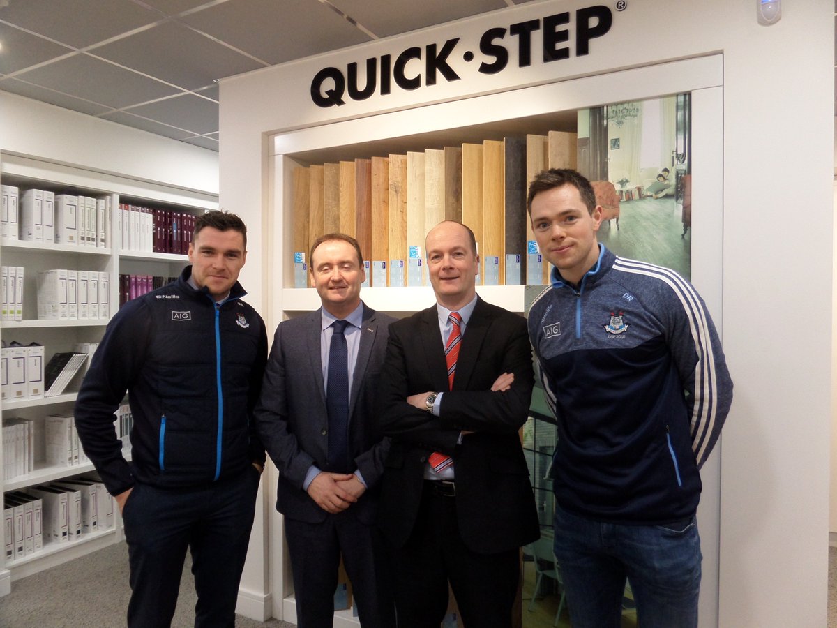 Dublin stars at the opening of the new <a href="/PFL_Ireland/">PFL Ireland</a> Dublin showroom.  Top performing footballers with top performing <a href="/QuickStepFloor/">Quick-Step Floors</a> floors #LoveMyQuickStep <a href="/Deanrock14/">Dean Rock</a>