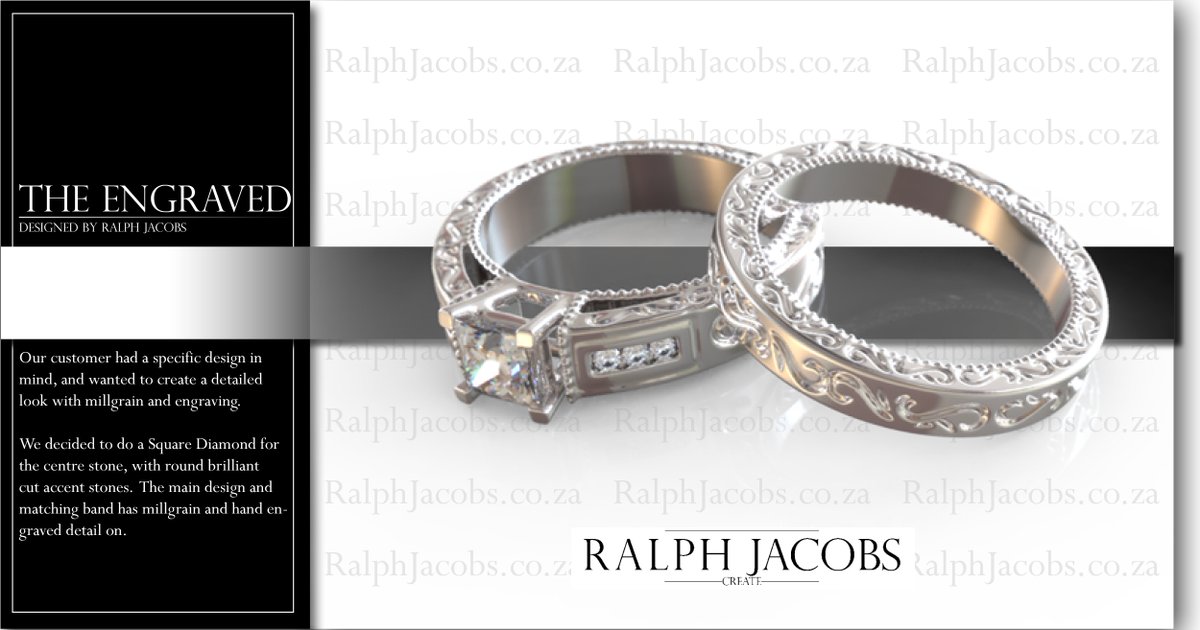 RalphJacobsSA's tweet photo. THE ENGRAVED; Our customer had a specific design in mind, and wanted to create a detailed look with milgrain and engraving. #ralphjacobs #ralphjacobssa #jewelrygram #jewels #design #love #jewelryaddict #bling #gem #silver #necklace #trendy #gems #stone #ootd #gold #accessories https://t.co/LDtTbkQ6VI