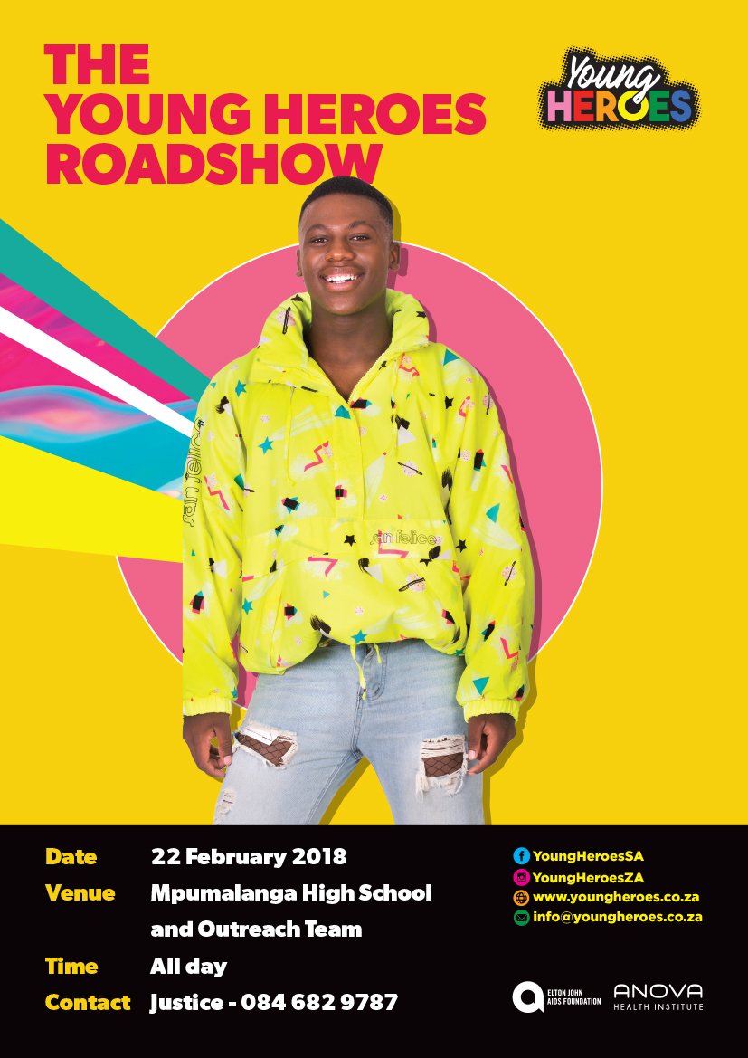 YoungHeroesSA's tweet photo. #YoungHeroes Roadshow coming your way Neldpruit! #Health4Men #EltonJohnAidsFoundation @AnovaHealthSA #GaysLetsTalk #Youth #myrighttoknow #iamwhatiam https://t.co/yqZ9Nfc0yM