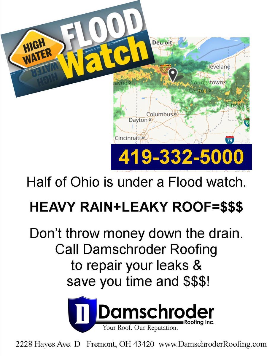 Call <a href="/roofingohio/">Damschroder Roofing</a> today for your roofing needs! 419-332-5000