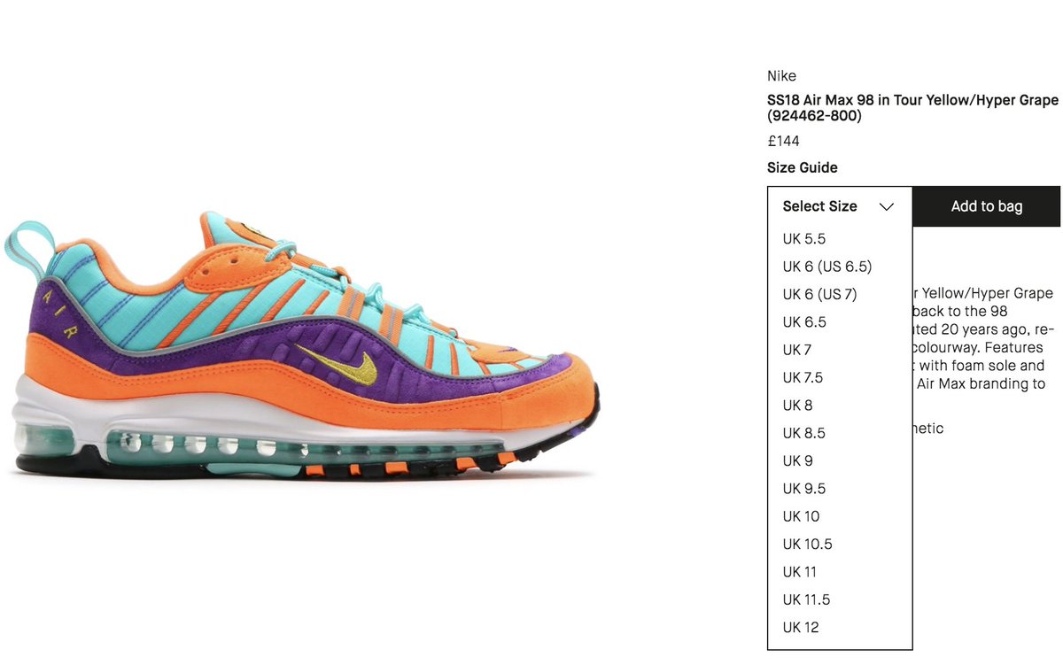 nike air max 98 qs ‘vibrant cone’ nike air max 98 qs ‘vibrant cone’