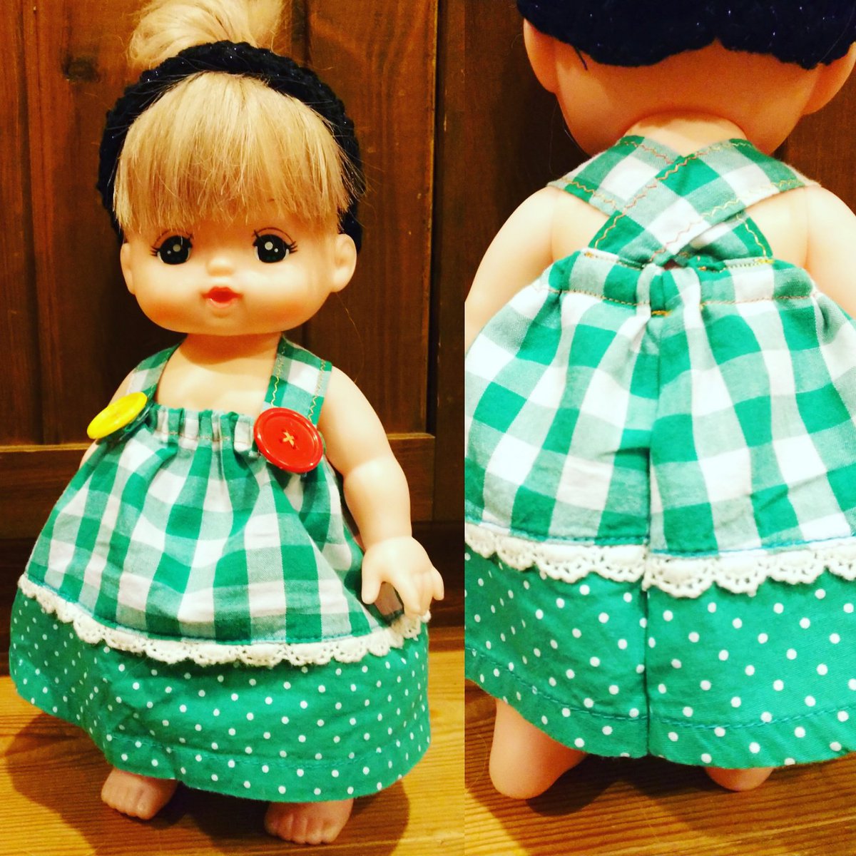 子供服をリメイクして人形の服へ