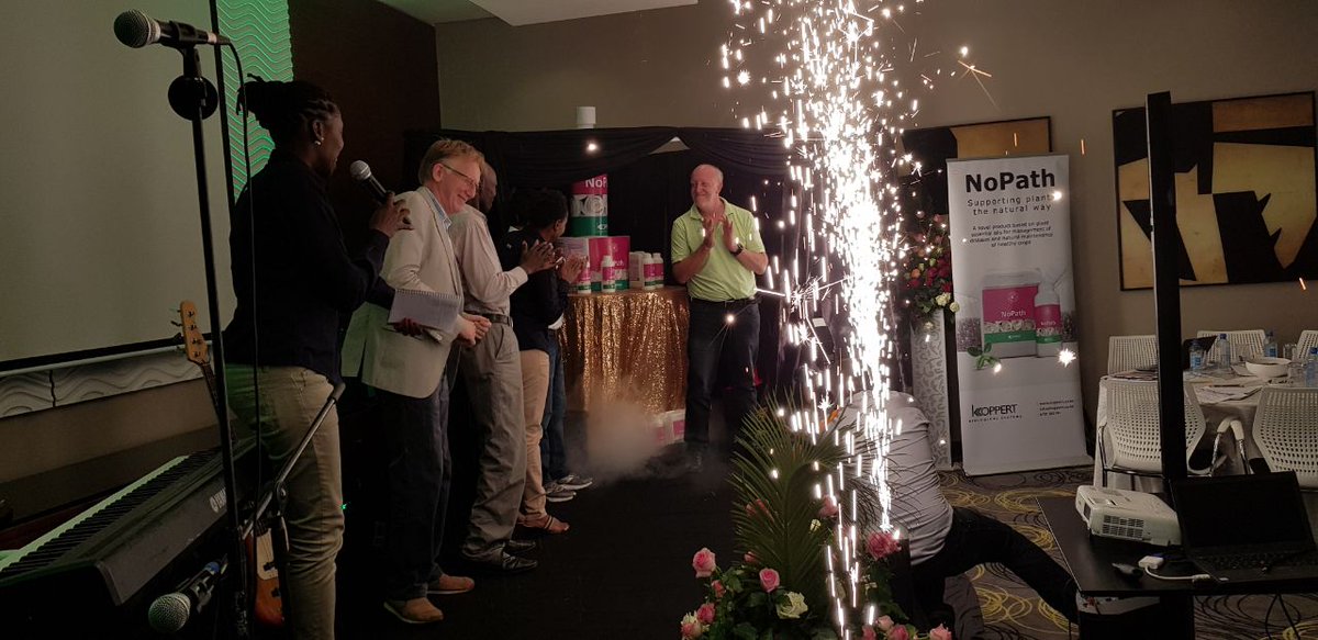 KoppertKenya's tweet photo. It is official! Colourful unveiling of the natural fungicide NoPath. Growers can now be sure to have better management of fungal diseases for crops! #NoPathHere #ResilientGrowing #PartnersWithNature #Agribusiness254 https://t.co/Zndz5Qnmig