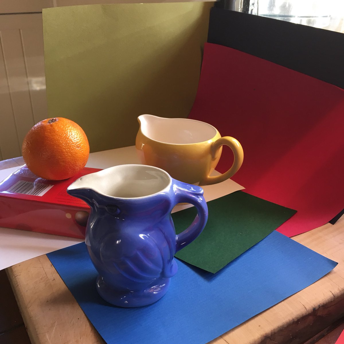 Setting up still lives this avo! #colour #colourblock #art #artist