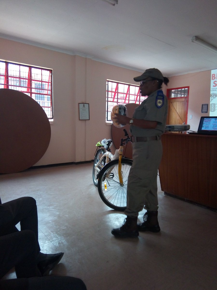 GTP & Department of Transport conducting bicycle safety at Emadwaleni High in Soweto #shovakalula