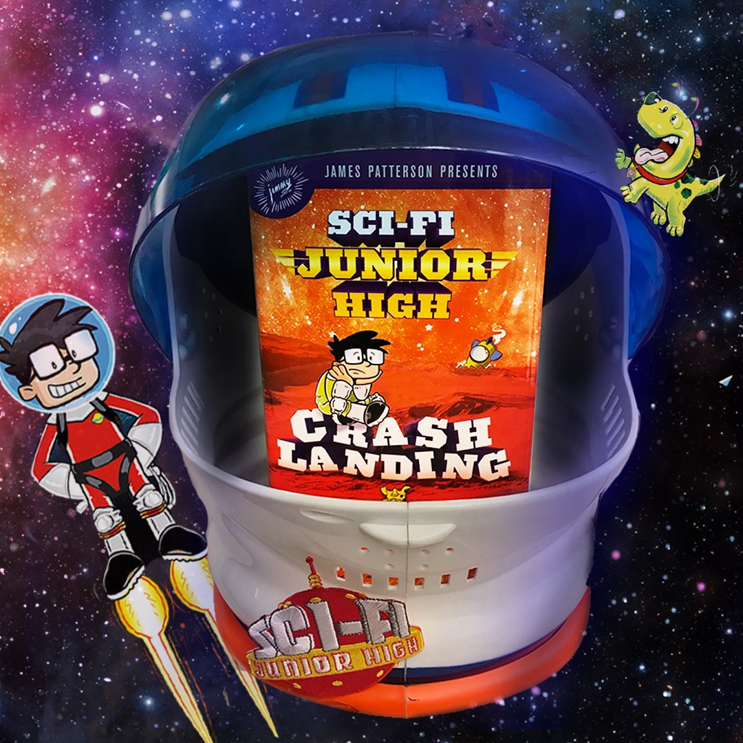jimmy_books's tweet photo. Happy #BookBirthday to the out-of-this-world sequel to SCI-FI JUNIOR HIGH, where the fun and zany adventures of Kelvin Klosmo continue in CRASH LANDING! Get your copy today: https://t.co/b8MPiSabge https://t.co/LK2okqrQp0