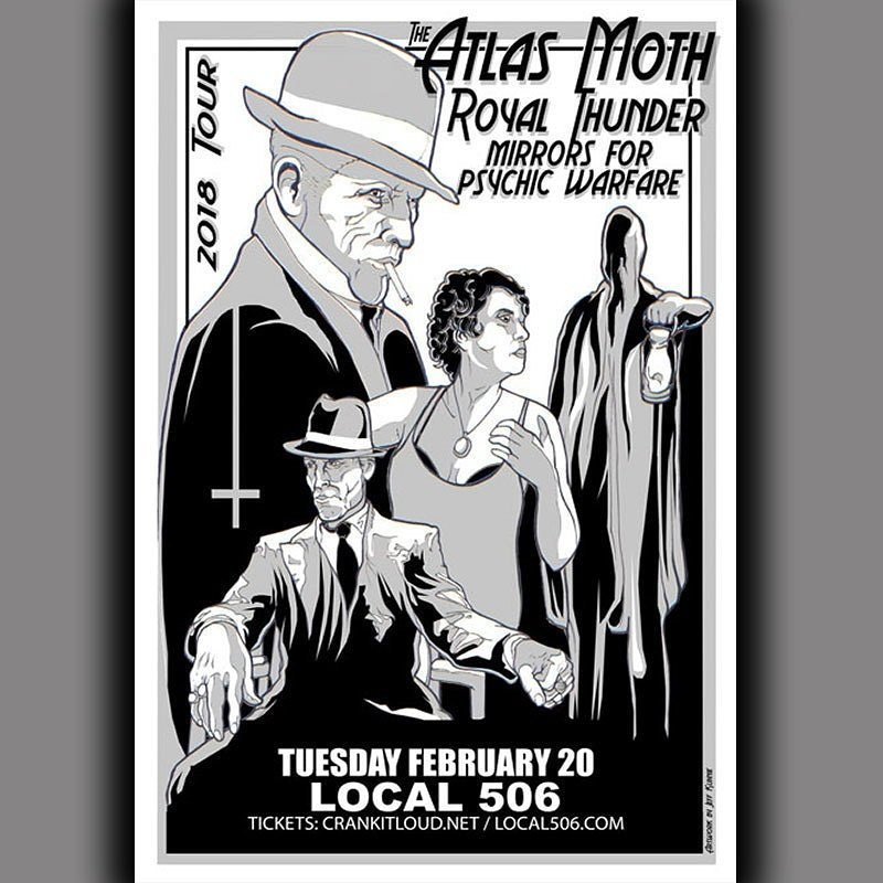 Local506's tweet image. Tonight! @CrankItLoudnet Presents
@TheAtlasMoth, @RoyalThunderAtl, Mirrors For Psychedelic Warfare

Doors at 7, Show at 8
Tickets $15