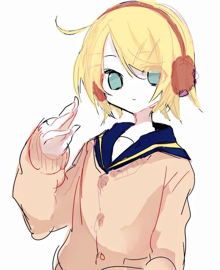 鏡音リン 「カーディガンいいよねらくがき 」|nanのイラスト