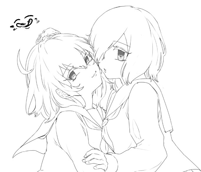 ぐだましゅちゃん可愛く描けた… 