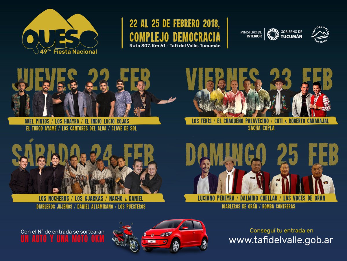 mininteriortuc's tweet photo. El Ministro de Interior, Miguel Acevedo, junto al Intendente, Jorge Yapura Astorga, lanzó la 49° edición del Festival Nacional del Queso, evento que se realizará desde el jueves 22 al Domingo 25, en Tafí del Valle. #NuestroInterior #TafíDejaHuellas https://t.co/IIuidoTDIm