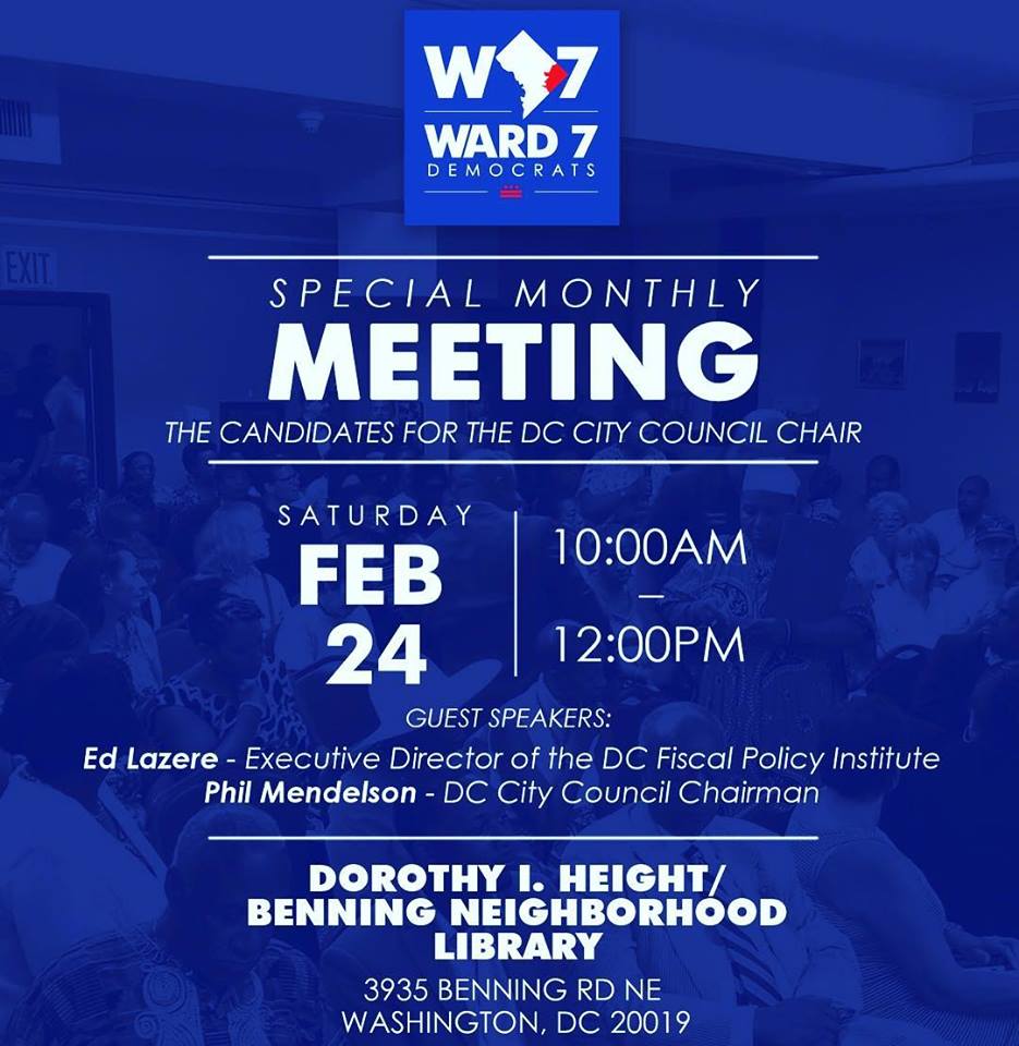 BridgesIncDC's tweet photo. Special #Ward7 Democrats Meeting with Candidates For DC Council Chairman: @ChmnMendelson &amp; @edlazere! https://t.co/wxZBs9czGp