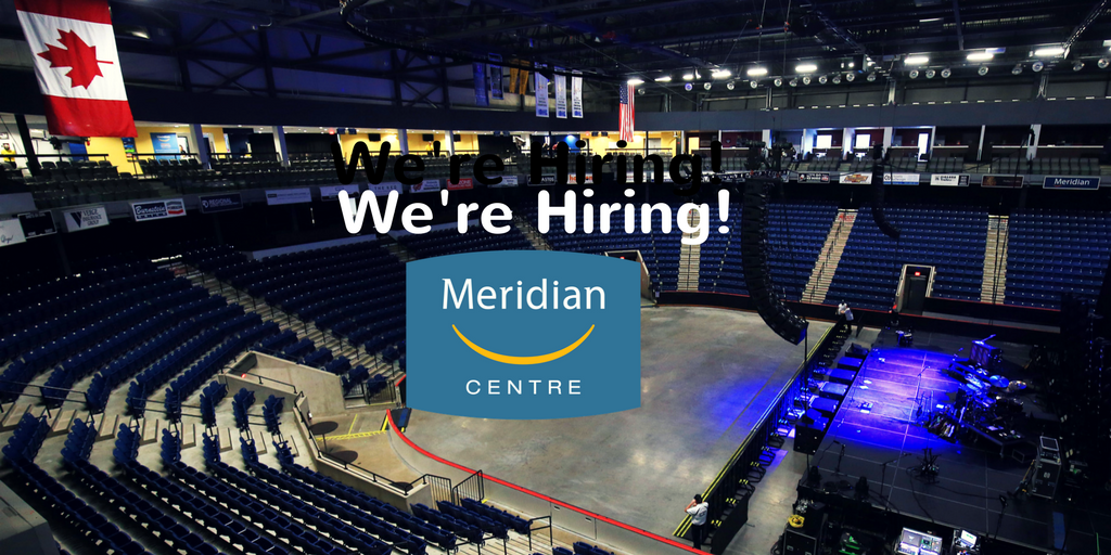 MeridianCentre_'s tweet photo. Careers in the event business start here! We're hiring a FT Box Office &amp; Guest Service Coordinator, PT Conversion Crew Member, PT Guest Services Supervisor, PT Facility Cleaning Member &amp; PT Food and Beverage Supervisor. Get all the details here! https://t.co/jShFOjcwXF https://t.co/9lrXdD9Rog