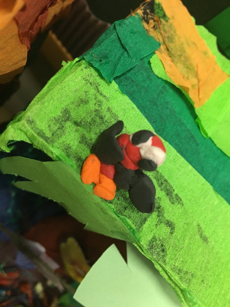BSAKyear2's tweet photo. Some amazing plasticine rainforest creatures 🐅 🦋🦎🐍🐞🐊🐸 created by the children after a quick demo from @peterjonesteach. Amazing #BSAKperseverance to complete models independently for their projects. https://t.co/KBh1DTWue3