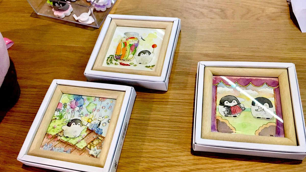るるてあ コウペンちゃんミュージアム用のミニ原画です 描いた絵を直接販売って初めてなので 期待やら緊張やらで胸がいっぱい